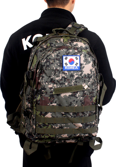 데일리 보급형 군인가방 40L + 태극기 약장 + 태극기 뱃지 소