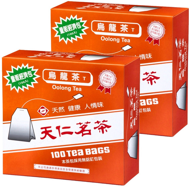 天仁茗茶 烏龍袋茶, 2g, 100包, 2盒