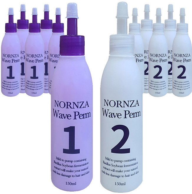 노른자 웨이브펌 파마약 1제 1 + 2제 세트, 150ml, 6개