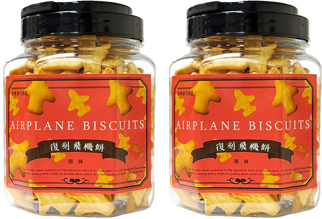 School of Cookie 台灣優格餅乾學院 復刻飛機餅, 250g, 2罐