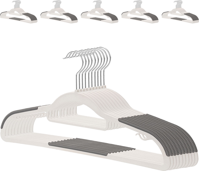 코멧 홈 미끄럼방지 회전형 옷걸이, 그레이, 60개