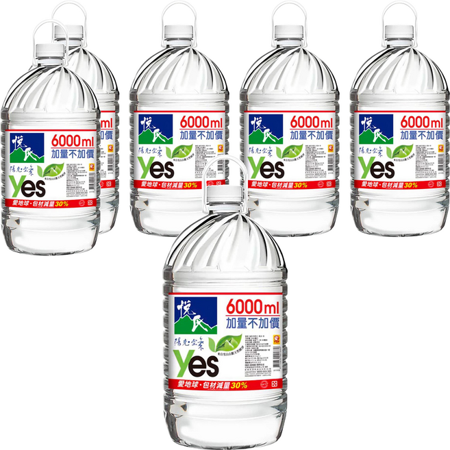 悅氏 礦泉水, 6000ml, 6桶