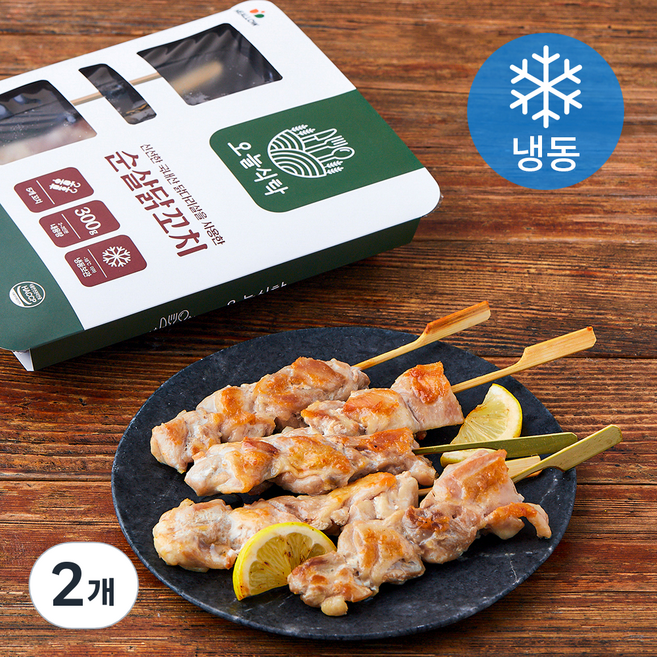 오늘식탁 순살닭꼬치 (냉동), 300g, 2개