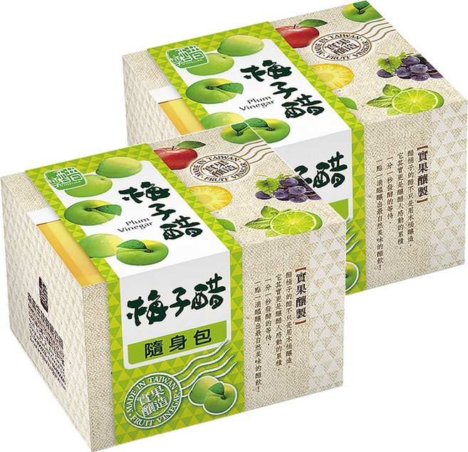醋桶子 果醋隨身包 梅子醋 10包, 330ml, 2盒