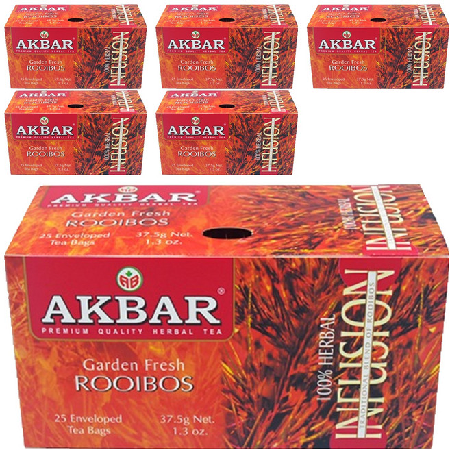 아크바 루이보스 허브차, 1.5g, 25개입, 6개