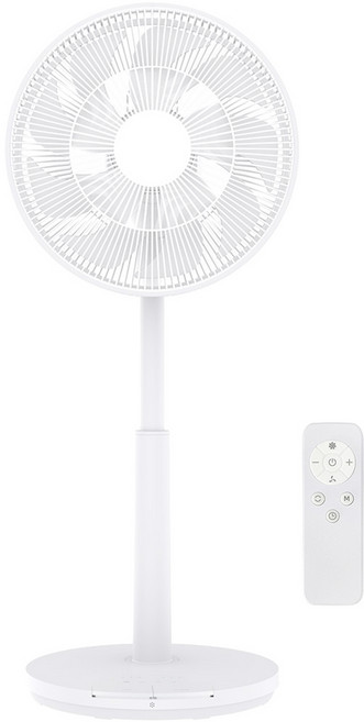 시프이컴 무소음 스마트 BLDC 스탠드형 무선 발터치 선풍기 화이트, NDD2207RD