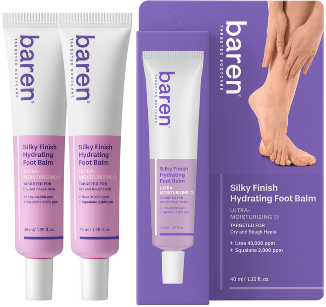 바렌 실키 피니시 하이드레이팅 발크림, 40ml, 2개