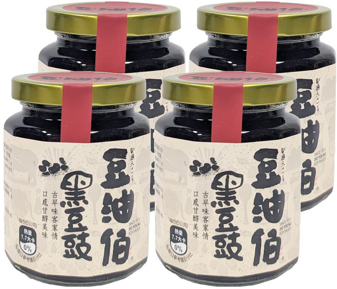 豆油伯 黑豆豉, 280g, 4罐