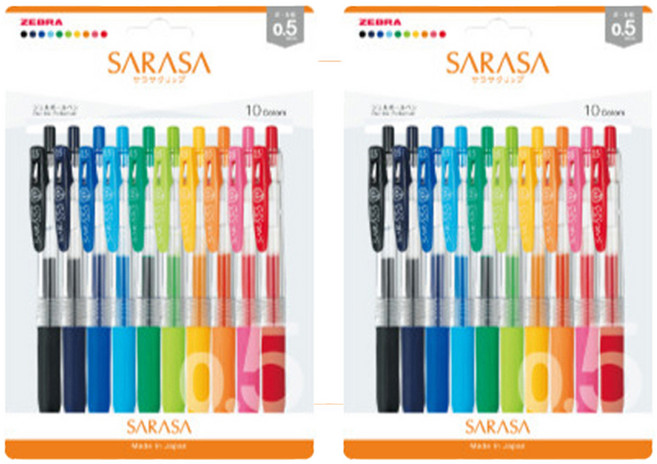 제브라 사라사 클립 펜 10종 세트 0.5mm, 혼합색상, 2세트