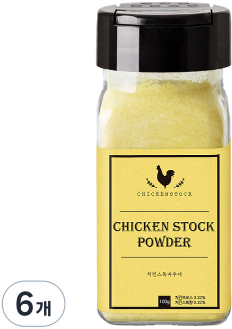 바른미각 치킨스톡 파우더, 100g, 6개