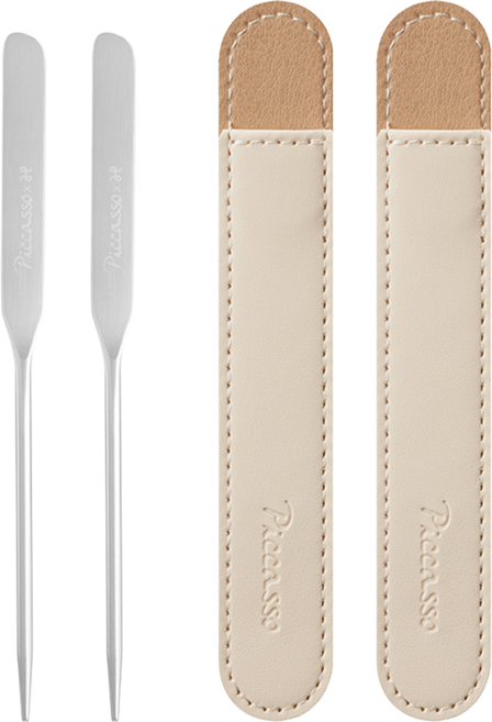피카소 함경식 메이크업 스파츌라 미니 + 케이스 세트, 혼합색상, 2개