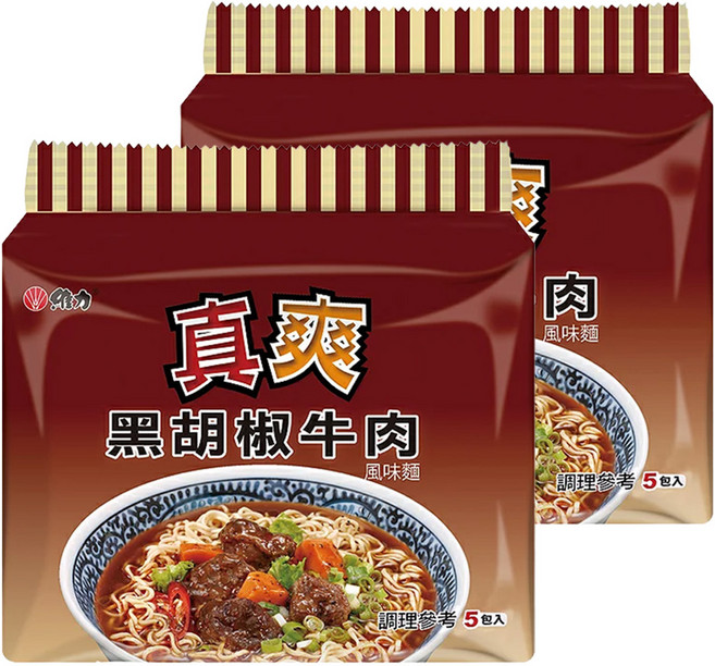 維力 真爽 黑胡椒牛肉風味麵 80g, 10包