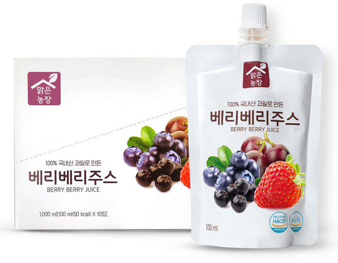 맑은농장 베리베리주스, 100ml, 10개