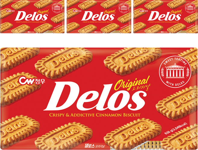 青佑食品 Delos 原味餅乾, 4個, 630g