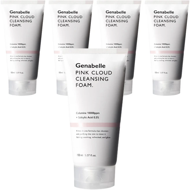 제나벨 핑크 클라우드 약산성 클렌징 폼, 150ml, 5개 - 쿠팡