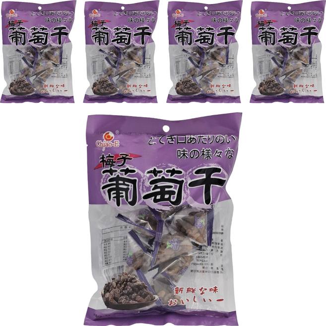 Chiao-E 巧益 梅子葡萄干, 130g, 5袋