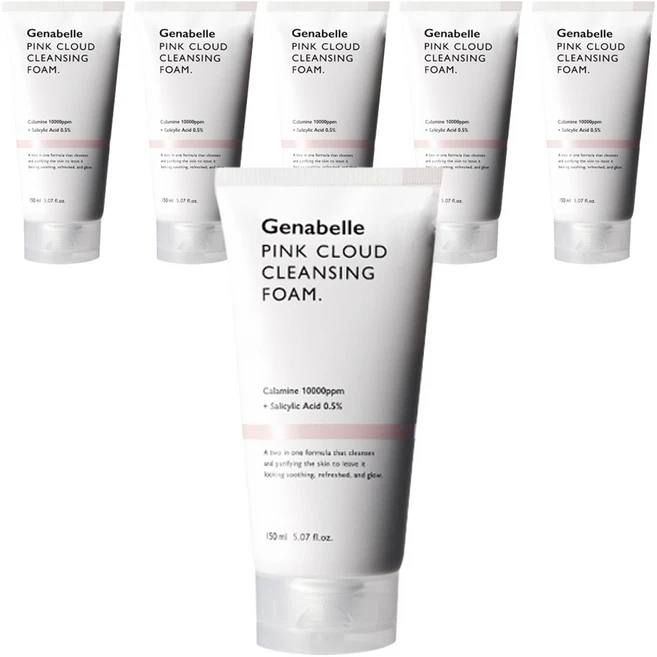 제나벨 핑크 클라우드 약산성 클렌징 폼, 150ml, 6개 - 쿠팡