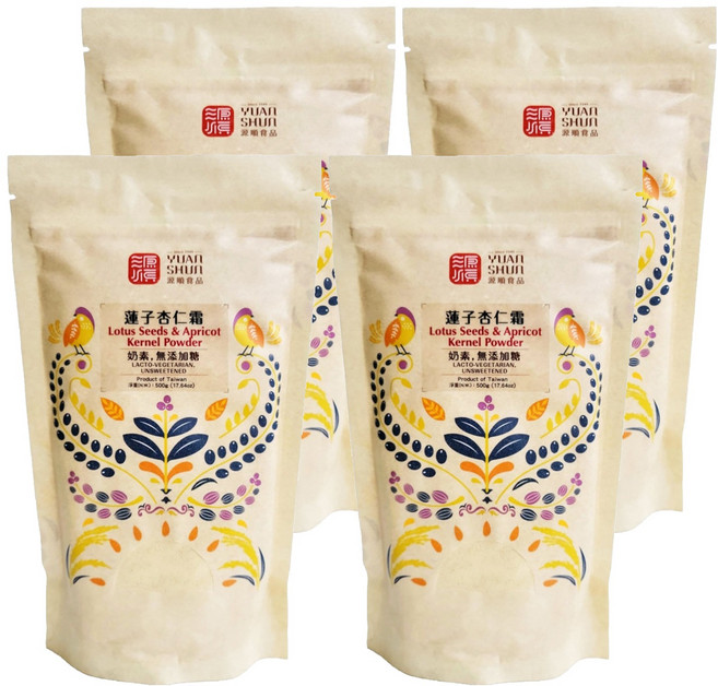 源順食品 蓮子杏仁霜 無糖, 500g, 1包, 4包