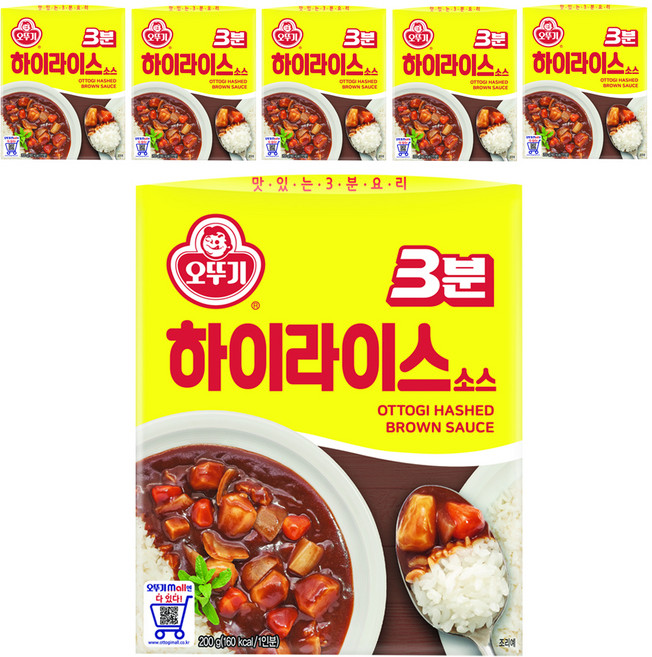 오뚜기3분 하이라이스, 200g, 6개