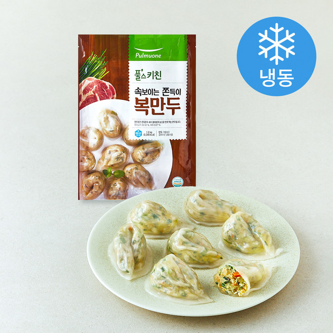 풀무원 풀스키친 속보이는 쫀득이 복만두 (냉동), 1.2kg, 1개
