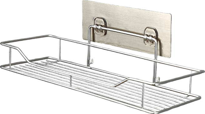 輝鴻 免打孔不銹鋼多用置物架, 銀色, 1個