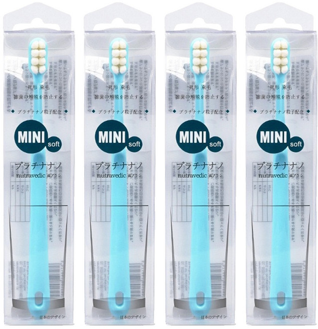 MINI SOFT 超柔密絨感萬根八束型成人牙刷, 1入, 4支