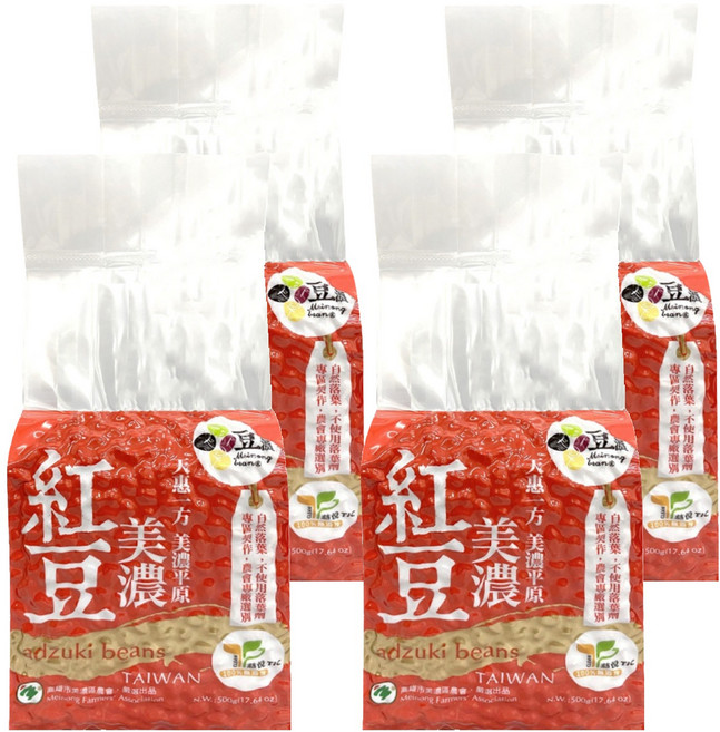 美濃區農會 美濃紅豆, 500g, 4包