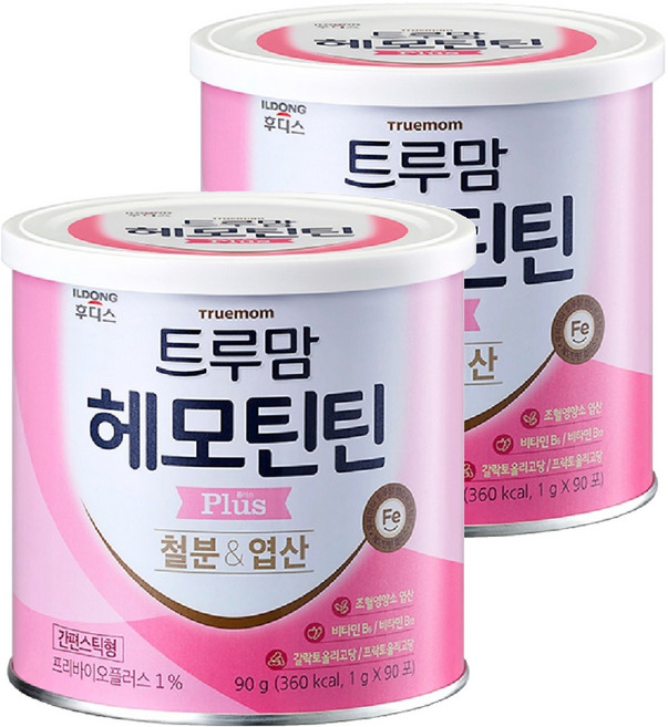 트루맘 헤모틴틴 플러스 유아 철분 앤 엽산, 90g, 2개