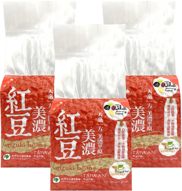 美濃區農會 美濃紅豆, 500g, 3包