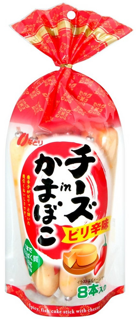 Natori Food 起司魚板棒 辣味 8入, 232g, 1袋