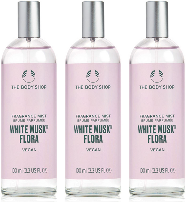 더바디샵 화이트 머스크 플로라 후레그런스 미스트, 100ml, 3개