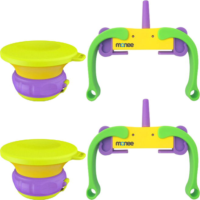 모니 유아 빨대컵 대용 우유클립 + 모니캡 퍼플 세트, 퍼플+퍼플, 2세트