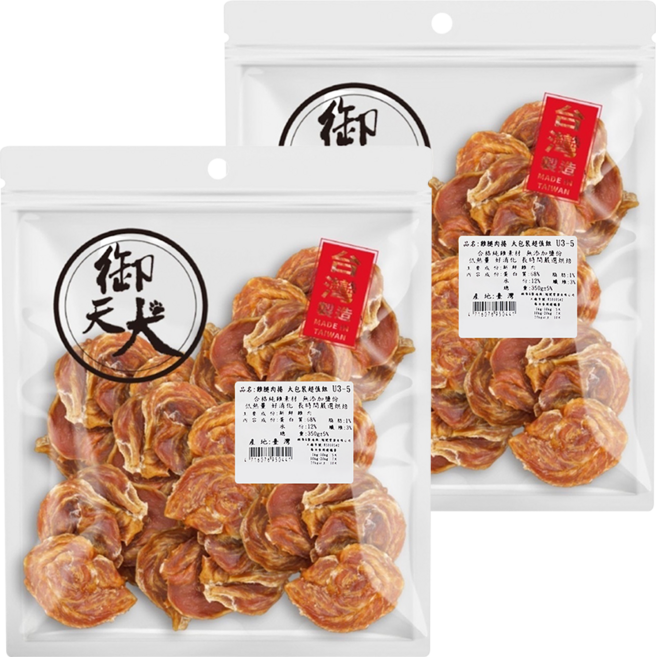 御天犬 雞腿肉捲零食, 雞肉, 350g, 2包