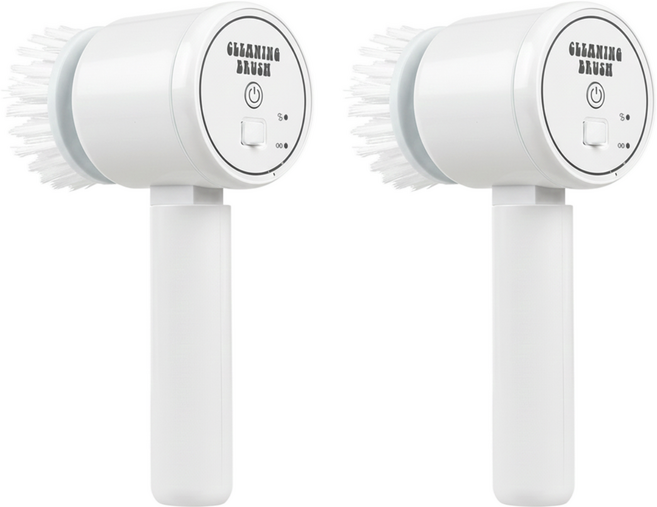 aibo USB充電式電動清潔刷 LY-CK34W, 白色, 2個