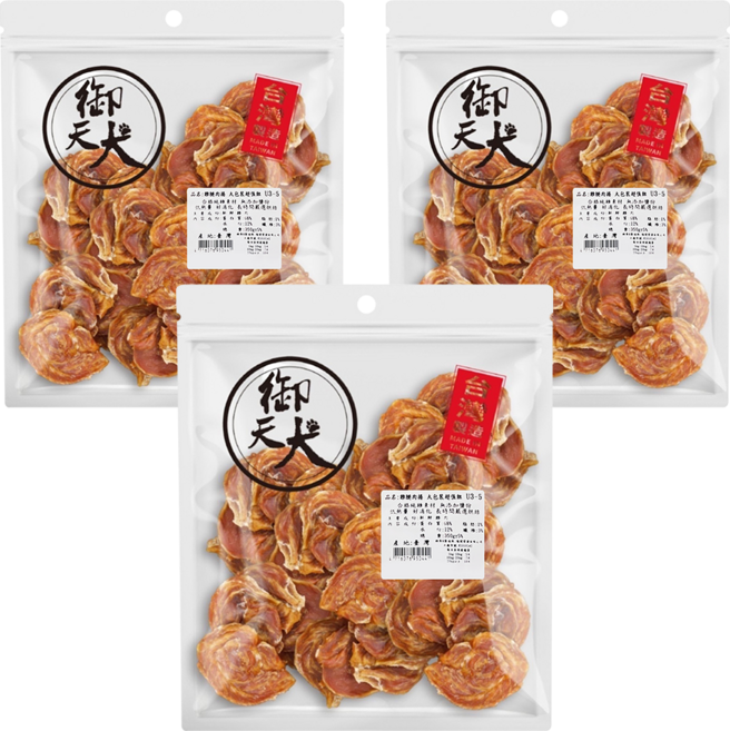 御天犬 雞腿肉捲零食, 雞肉, 350g, 3包