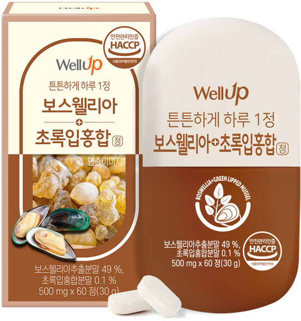 로엘 보스웰리아 초록입홍합 정 영양제 30g, 60정, 1개