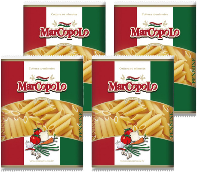 MarCopoLo 馬可波羅 筆尖麵, 500g, 4包