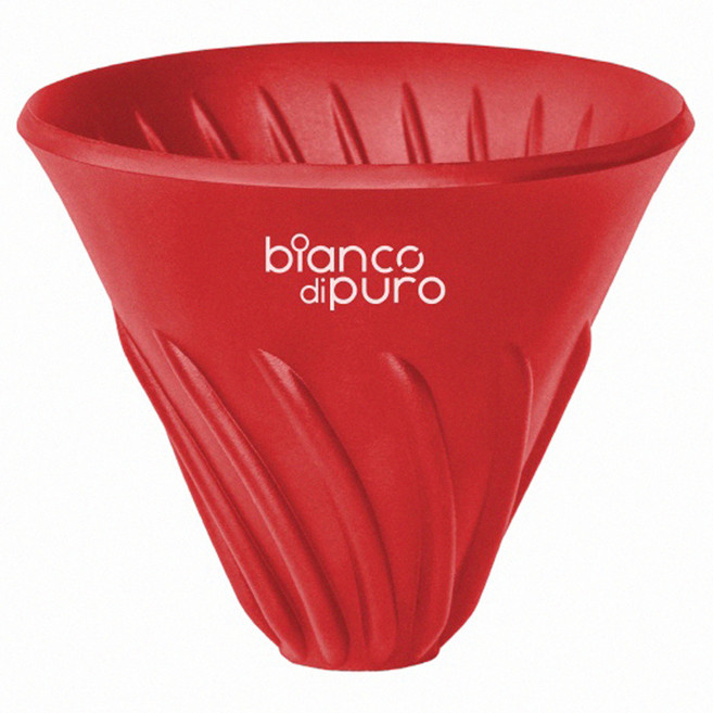 bianco dipuro 彼安特 FI-FI 翻轉矽膠濾杯 紅色, 1個