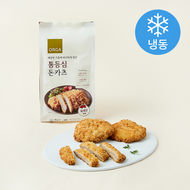올가홀푸드 통등심 돈카츠 (냉동), 420g, 1개