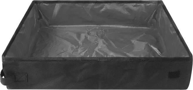 寵物夢工廠 攜帶式可折疊防水貓砂盆, 黑色, 1個