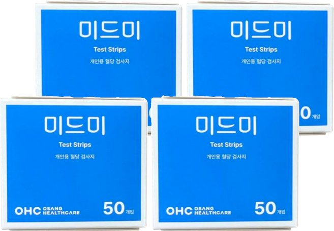 미드미 개인용 혈당 검사지, 4개, 50매입