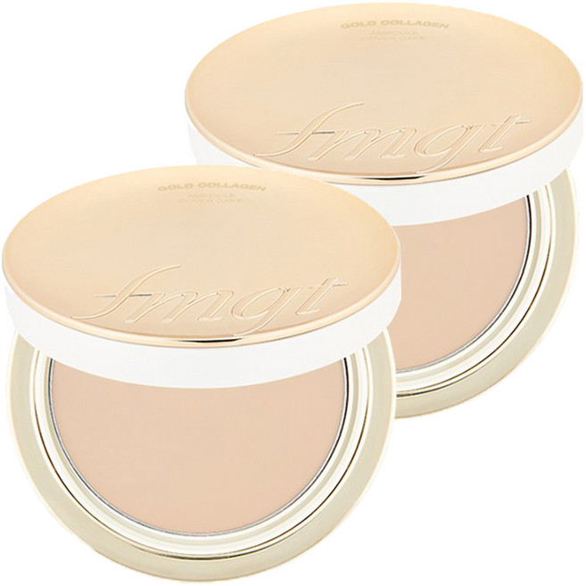 THE FACE SHOP 菲詩小舖 FMGT黃金膠原蛋白安瓶粉餅, 201 Apricot Beige, 2個