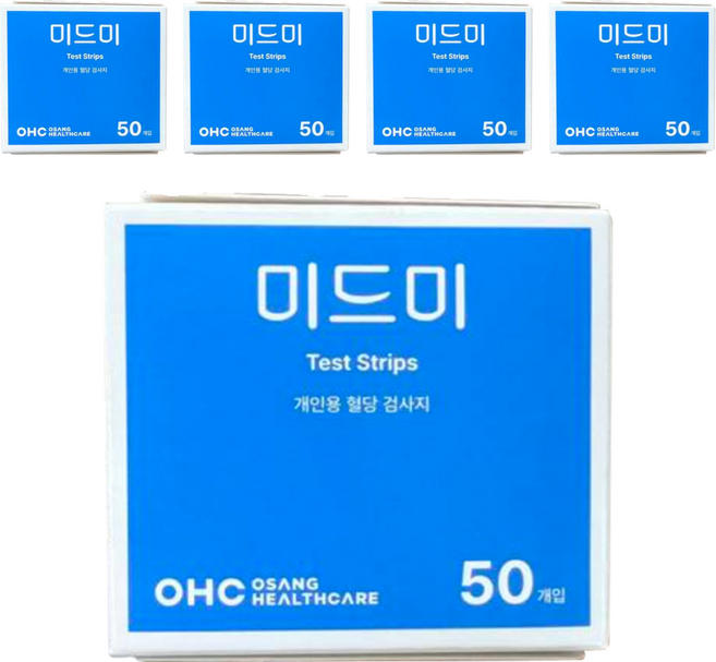 미드미 개인용 혈당 검사지, 5개, 50매입