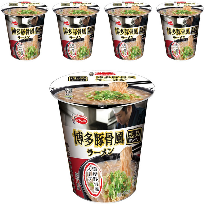 AceCOOK IPPIN 逸品 博多豚骨風味麵 73g, 5入