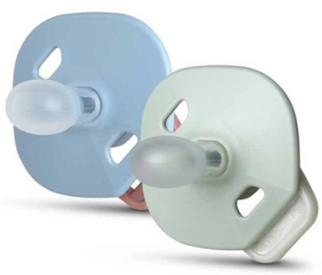 마더케이 실리콘 폴딩 쪽쪽이+케이스 1단계, 0개월부터, 민트야광 + 블루, 1세트