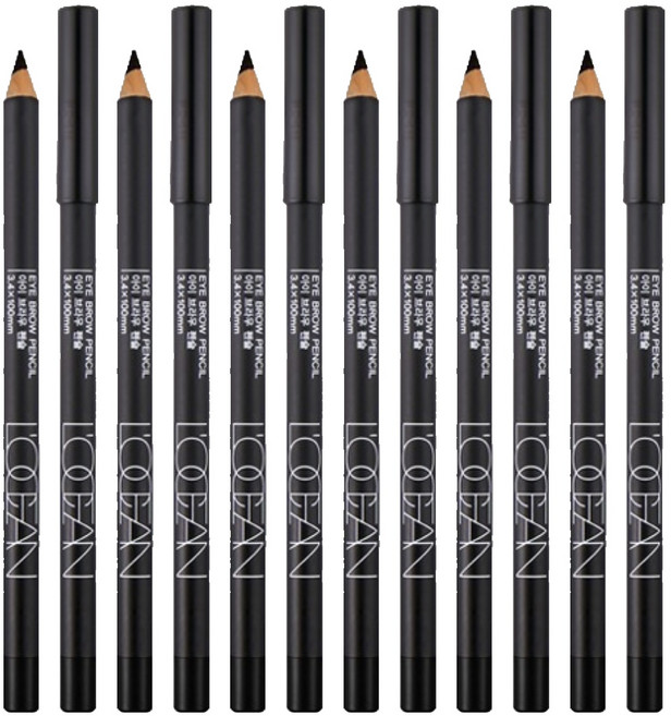 로쎄앙 아이브로우 우드 펜슬 3.8 x 3.8 x 3 cm, 블랙, 6개