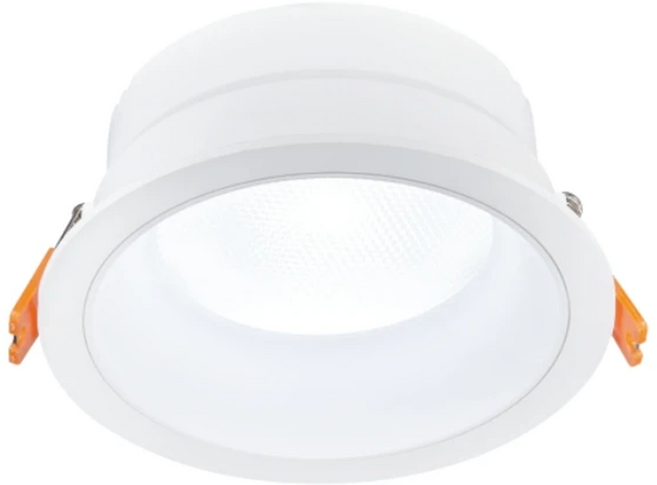 DANCELIGHT 舞光 12W 波爾防眩崁燈 黃光 12cm 時尚白款, 1盒