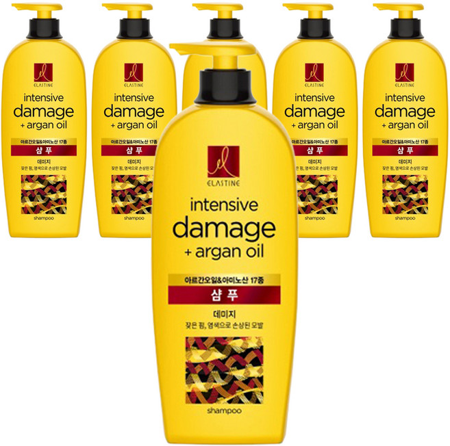 엘라스틴 아르간오일 데미지 샴푸, 680ml, 6개