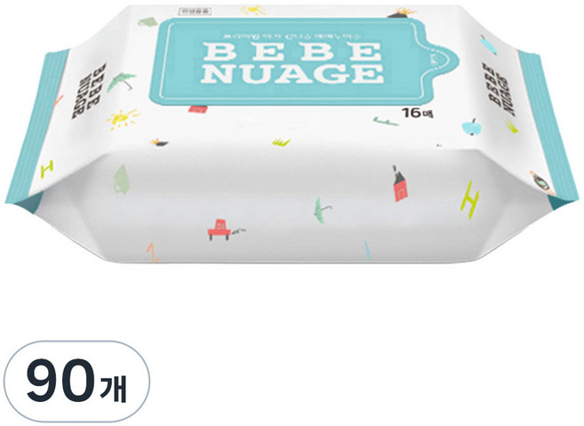 베베누아주 아기 신생아용 프리미엄 건티슈, 16매, 90개