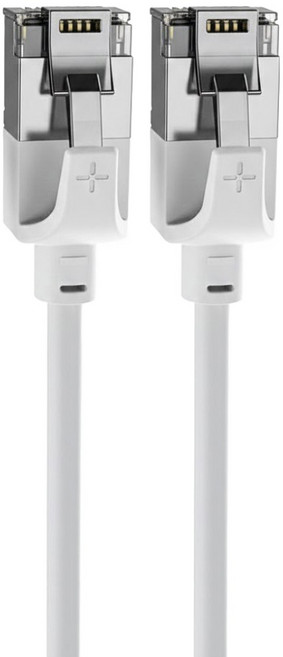 CODEWAY CAT.8 40Gbps 圓形PVC抗干擾耐用高速傳輸網路線, 3m, 白灰色, 1條